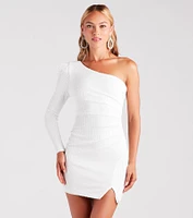 Cassidy Formal Sequin Feather Dress