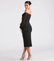 Jolene Formal Chiffon Off-The-Shoulder Dress