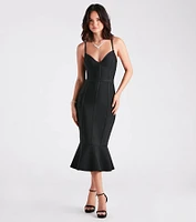 Aya Formal Midi-Length Bandage Dress