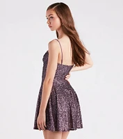 Marybelle Sequin A-Line Dress