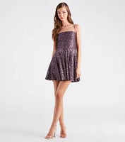Marybelle Sequin A-Line Dress