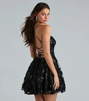 Joanna Sequin Lace Party Dress