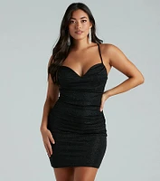 Rita Glitter Strappy Back Party Dress