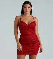 Rita Glitter Strappy Back Party Dress