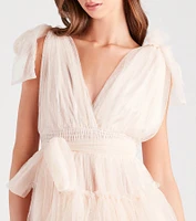 Carina Tulle Polka Dot A-Line Party Dress