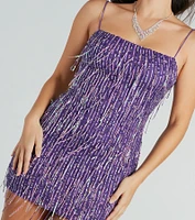 Khloe Sequin Fringe Party Dress