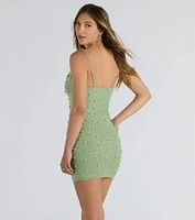 Catalina Rhinestone And Pearl Formal Mini Dress
