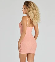 Deidra Sleeveless Beaded Bodycon Mini Dress