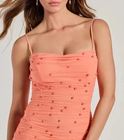 Kristen Faux Pearl Mini Party Dress