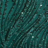 Linda Lace-Up Glitter Sequin Skater Party Dress