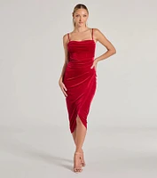 Alice Corset Velvet Midi Formal Dress