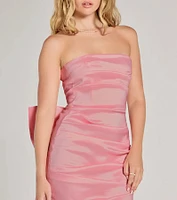 Lucy Taffeta Bow Mini Party Dress