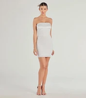 Fatima Strapless Beaded Bodycon Mini Dress