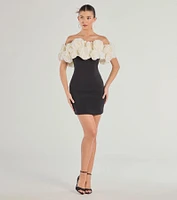 Nancy Off The Shoulder Floral Mini Dress