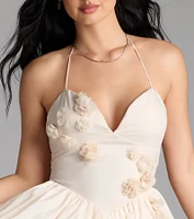 Jadie Open Back Floral Skater Dress