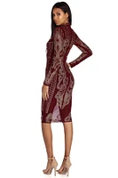 Arabella Formal Heat Stone Mesh Dress