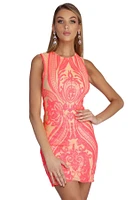 Kiki Formal Neon Sequin Dress