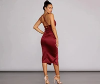 Kenzie Formal Lattice Midi Dress