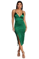 Kenzie Formal Lattice Midi Dress