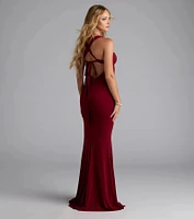 Nicola Strappy Tie-Back Mermaid Dress