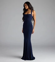 Nicola Strappy Tie-Back Mermaid Dress