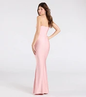 Delia Formal Cowl Neck Long Dress