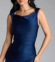 Blanca Boat Neck Mermaid Formal Dress