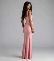 Abby Cowl Neck Mermaid Formal Dress