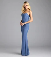 Kenzie Corset Mermaid Mesh Formal Dress