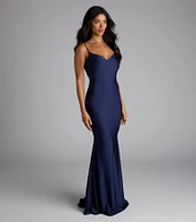 Virginia Cowl Neck Tie-Back Mermaid Formal Dress