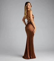 Emmie Lace-Up Mermaid Satin Formal Dress