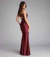 Scarlet Strappy Back Mermaid Formal Dress