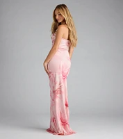 Sienna Floral Bodycon Slit Formal Dress