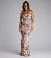 Yvette Floral Mermaid Formal Dress
