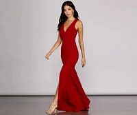 Alicia Lace Crepe Mermaid Gown
