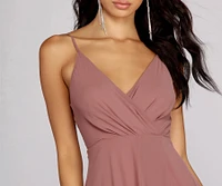 Yelena Chiffon Slit Gown