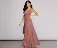 Yelena Chiffon Slit Gown