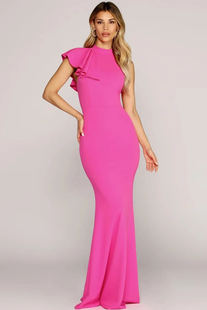 Eloise Ruffle Trim Gown