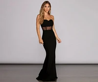 Nessa Formal Strapless Lace Dress