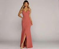 Katerina Crepe Wrap Gown