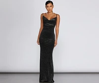 Olivia Formal Velvet Glitter Dress