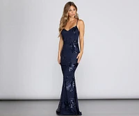 Elodie Sequin Formal Gown