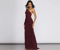 Brigitte Metallic Evening Gown