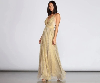 Marian Metallic Formal Dress