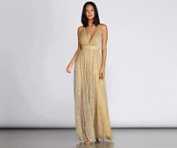 Marian Metallic Formal Dress
