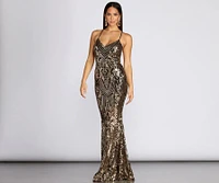 Dulce Sequin Lace Up Formal Gown