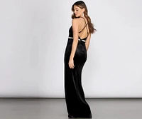 Cami Formal Velvet and Pearl Dress