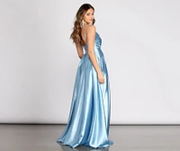 Tabitha Satin A-Line Dress