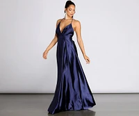 Audrey Satin A-Line Dress
