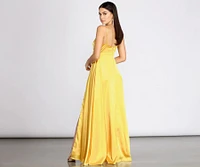Bonnie Satin A Line Dress
